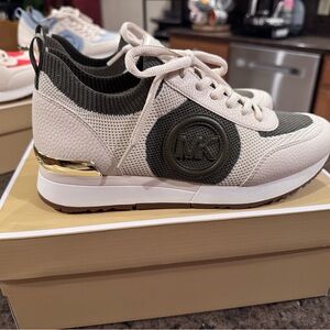 Michael Kors Women's Cream and Olive Sneakers